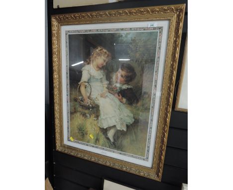 A large vintage print after Frederick Morgan