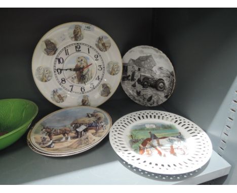 A selection of vintage farm theme plates and similar