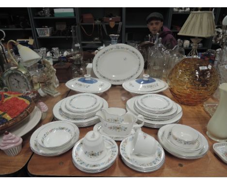 A vintage part dinner service by Royal Doulton Pstorale design