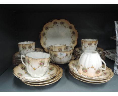 A vintage part tea service by Wellington China