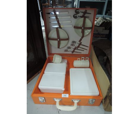 A vintage retro orange picnic set by Sirram