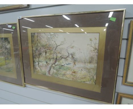 Two vintage watercolour paintings signed C H C Baldwin