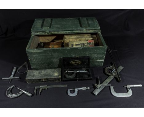A box containing engineer's precision tools
