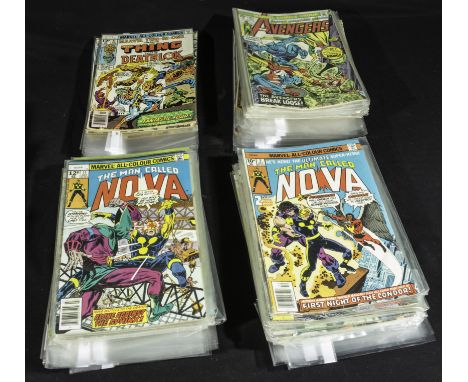 80 American comic books including first 16 issues of 'A Man called Nova 1973-84'