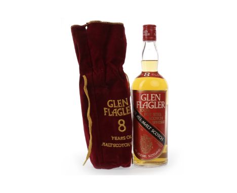 GLEN FLAGLER RARE ALL-MALT SCOTCH 8 YEARS OLD Closed 1985. Airdrie, Lanarkshire. Distilled and bottled at Moffat Grain Distil