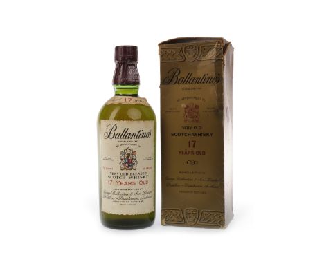 BALLANTINE'S 17 YEARS OLDBlended Scotch Whisky 4/5 quart, 86° proof, in carton.   CONDITION REPORT:  Some wear to carton.