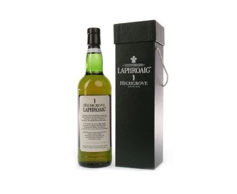 LAPHROAIG 1989 HIGHGROVE Active. Port Ellen, Islay. 70cl, 43% volume, in box.    CONDITION REPORT:  Very good. 