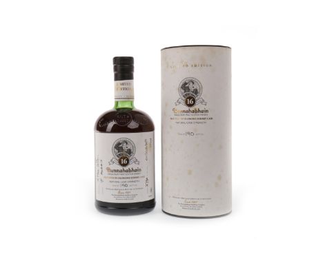 BUNNAHABHAIN AGED 16 YEARS FEIS ILE 2007 Active. Port Askaig, Islay. Matured in cask no. 274 and matured in Oloroso sherry wo