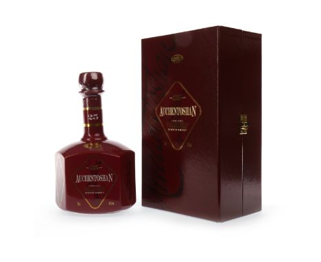 AUCHENTOSHAN 25 YEARS OLD Active. Dalmuir, Dunbartonshire. Bottle no. 3829. 70cl, 43% volume, in ceramic decanter style bottl