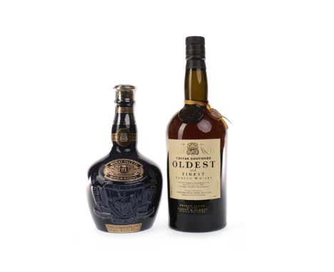 CHIVAS BROTHERS OLDEST AND FINEST ONE LITREBlended Scotch Whisky. 1 litre, 43% volume, in presentation box. ROYAL SALUTE AGED