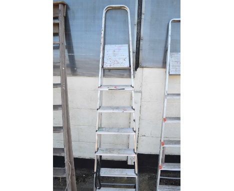 Youngman seven tread light duty aluminium platform step ladder