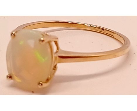 10K GOLD OPAL RING SIZE S 1.9g