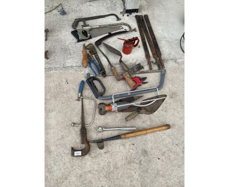 VARIOUS TOOLS - SAWS, PLIERS ETC 