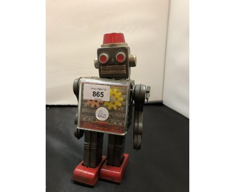 A VINTAGE METAL ROBOT A/F 