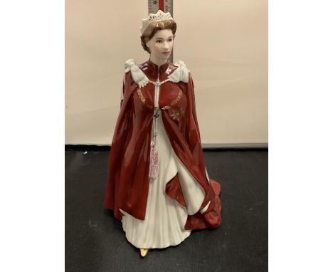 A ROYAL WORCESTER HER MAJESTY THE QUEEN 80TH BIRTHDAY FIGURINE 