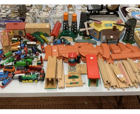 A SUBSTANTIAL THOMAS THE TANK ENGINE TRACK, BIRO TRACK, BUILDINGS AND ENGINES FEATURING THOMAS AND FRIENDS 