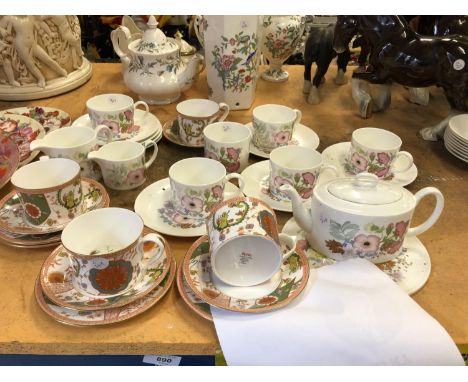 A SELECTION OF TEAWARE TO INCLUDE SPODE 'KYUSHU' AND WEDGWOOD 'MEADOW SWEET' COLLECTIONS 