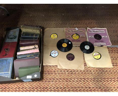 A SELECTION OF WALT DISNEY 'HIS MASTER'S VOICE' RECORDS INCLUDING, 'SNOW WHITE AND THE SEVEN DWARFS', 'THREE LITTLE WOLVES', 