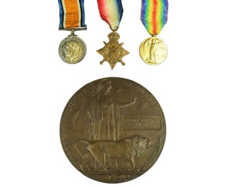 WWI Medal Group &amp; Memorial Plaque - awarded to Second Lieutenant Elliott Douglas Turner of the 5th Battalion The Highland