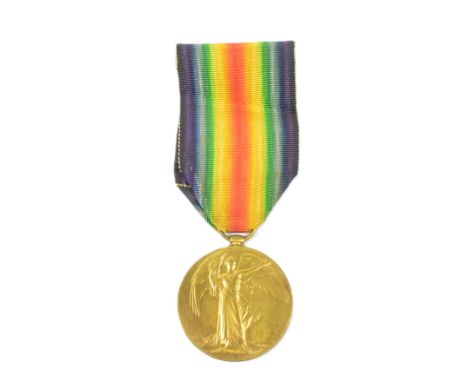 WWI Medal - Victory Medal issued to one Second Lieutenant Joseph Gordon Barrett MC, of 'D' Company, 9th Battalion, The Loyal 