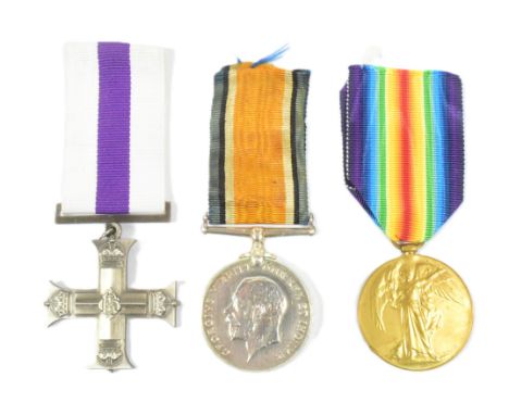 WWI Medals - medal group issued to Lieutenant Samuel Coulter MC of the Highland Light Infantry. Comprising: Military Cross (C