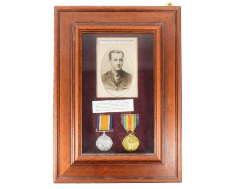 WWI Medals - medal pair issued to Second Lieutenant Cecil Victor Erwood of The King's Royal Rifle Corps, KIA 17th February 19