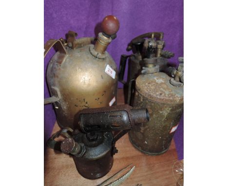 A selection of vintage gas and paraffin burners