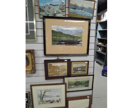 A selection of vintage prints photos and original artworks