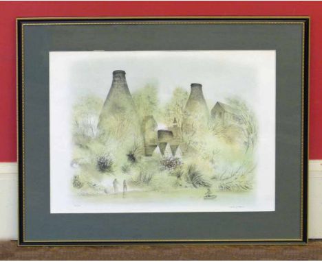 David Gentleman, Pot Banks, Signed Lithograph We are unable to provide condition reports for this sale.