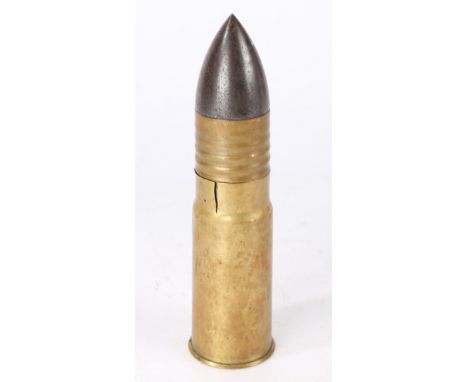 First/Second World War Imperial Japanese Navy 47mm shell case and projectile for the QF Hotchkiss naval gun, Japanese ordnanc