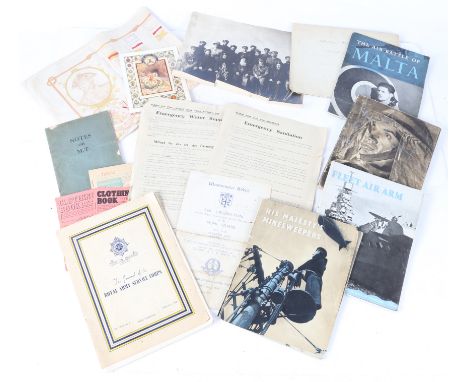 First/Second World War ephemera including, a group photograph of Chaplains of the Army Chaplains Department with Orthodox pri