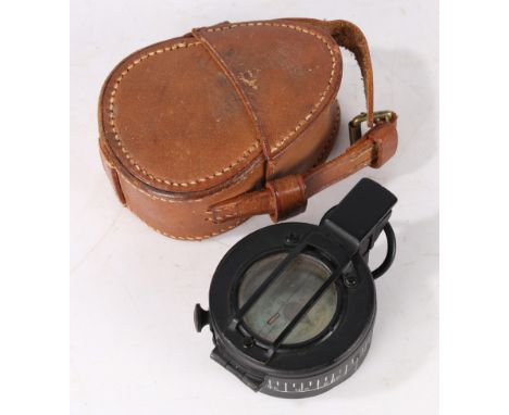 Second World War British Mk III Prismatic Marching Compass by T.G. Co Ltd, London, serial number B 35571, dated 1940 and stam