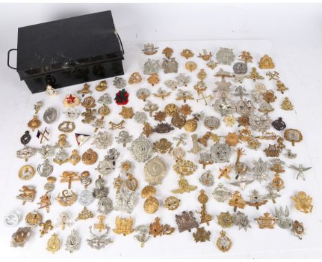 A collection of reproduction/restrike cap badges of the British Army, Infantry, Cavalry and Corps, (qty)