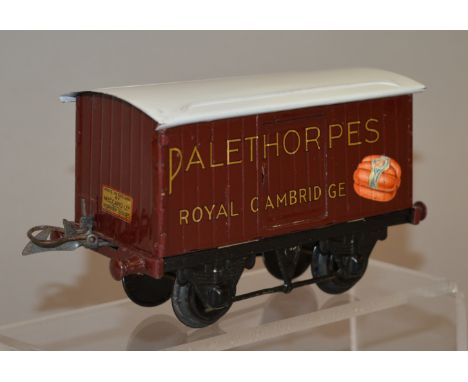 O Gauge. Hornby. No.1 Private Owner Van "Palethorpes" Nicely restored example.