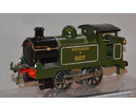O Gauge. Hornby 0-4-0 tank engine. Restored/repainted. Southern B667