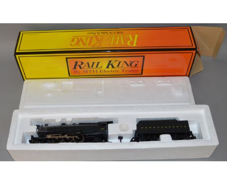 O Gauge. MTH Rail King (USA) 4-6-2 steam locomotive. Pennsylvania K-4s, Diecast body with smoke. G/VG boxed.