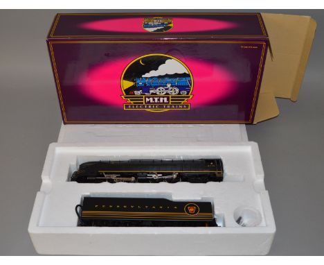 O Gauge. MTH Rail King (USA) Pennsylvania 4-4-4-4 T-1 Duplex tender locomotive. Diecast body, fitted with Pro-sound. 3-rail. 