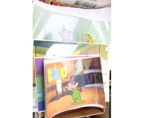 Disney film cells, hand painted Bambi, Alice in Wonderland, Peter Pan and Hook, Dopey, Pink Panther (2) Boop Bunny 1990 and p