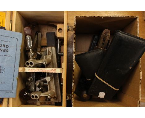 Planes boxed, Record tools and another Record plane, Starkey Plane, Draughtsman kits (2)