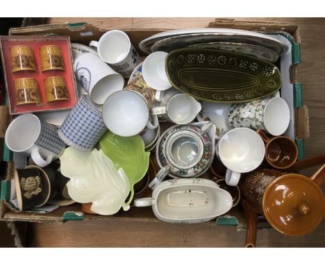 A Portmeirion  'Totem' coffee service, together with Masons 'Regency' pattern plates and bowls, Johnson Bros, 'Snowhite' plat