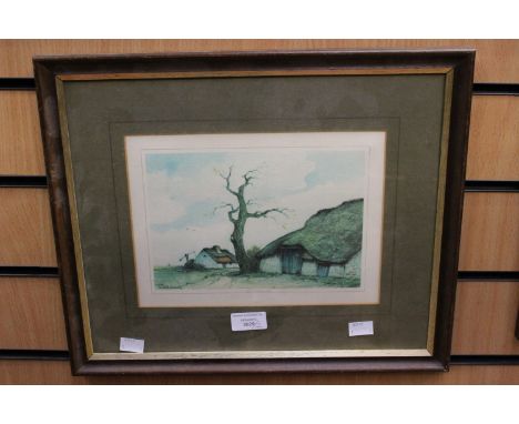 A signed/entitled 1975 print of 'Oak' and another print (2)