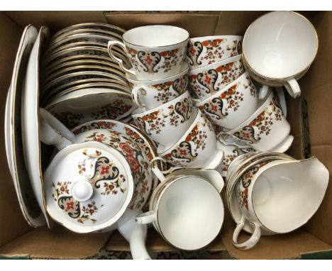 A Colclough teaset, comprising six cups, six other cups, twelve saucers, twelve side plates, six cake plates, teapot, jugs, b