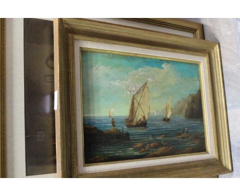 Four assorted pictures, to include two Russell Flint prints, a Pears print, a shipping oil, all framed (4)