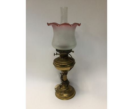 'Victorian' oil lamp converted to electric 