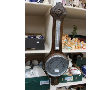 A Banjo barometer with mercury thermometer (1)