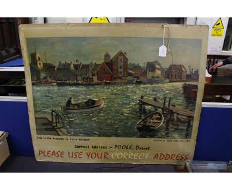 Two vintage Post Office posters ('Great Western' steam packet, after Robert Scanlan, and 'Postman in Poole Harbour', after Da