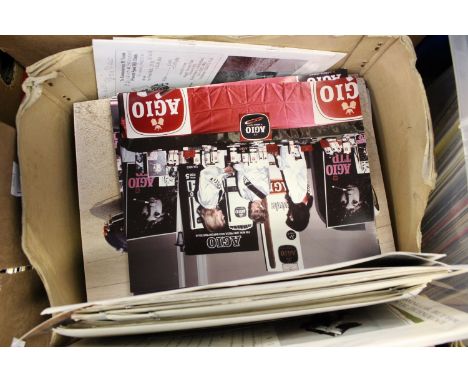 A quantity of professional photographs, vintage/classic car related, Bugatti, Brooklands stickers, Sprint programmes, motor c