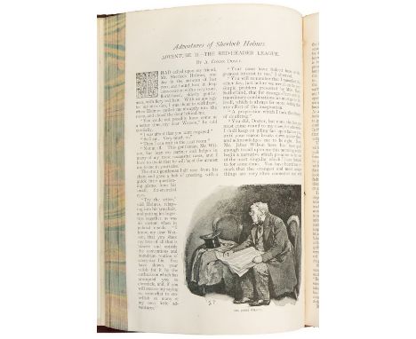 'The Strand Magazine', George Newnes, London: 1891-1900, in twenty half-leather bindings with gilt titles to spine. Featuring