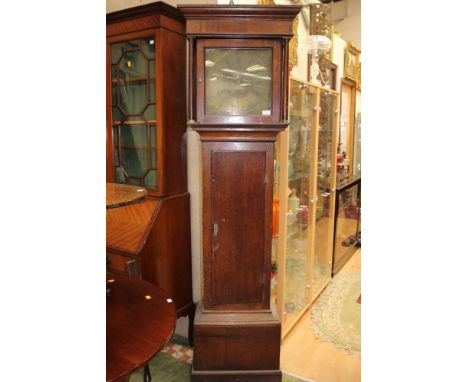 A George III oak eight day longcase clock, by 'William Porthole, Penrith', brass dial with black Roman numerals, with gilt sp