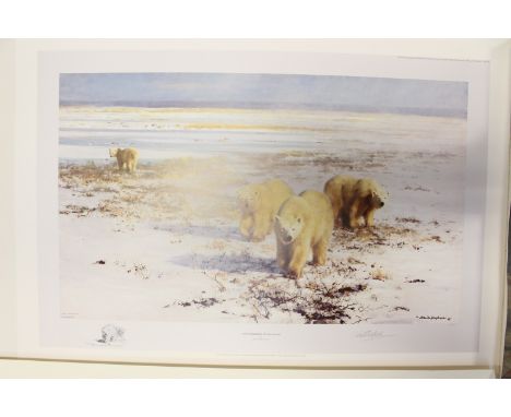 David Shepherd, 'Lone Wanderers of the Arctic', limited edition print numbered 67/1500, signed in pencil lower-right, publish